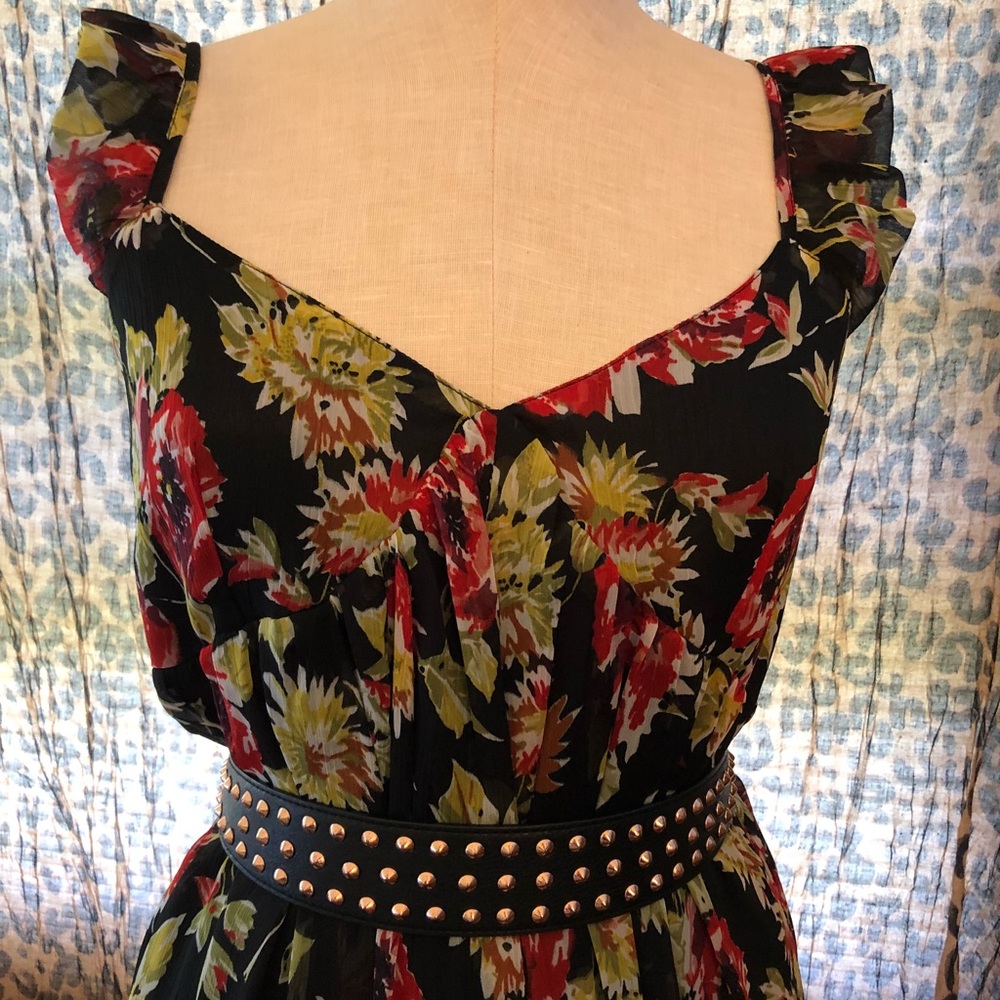 Floor length maxi floral dress